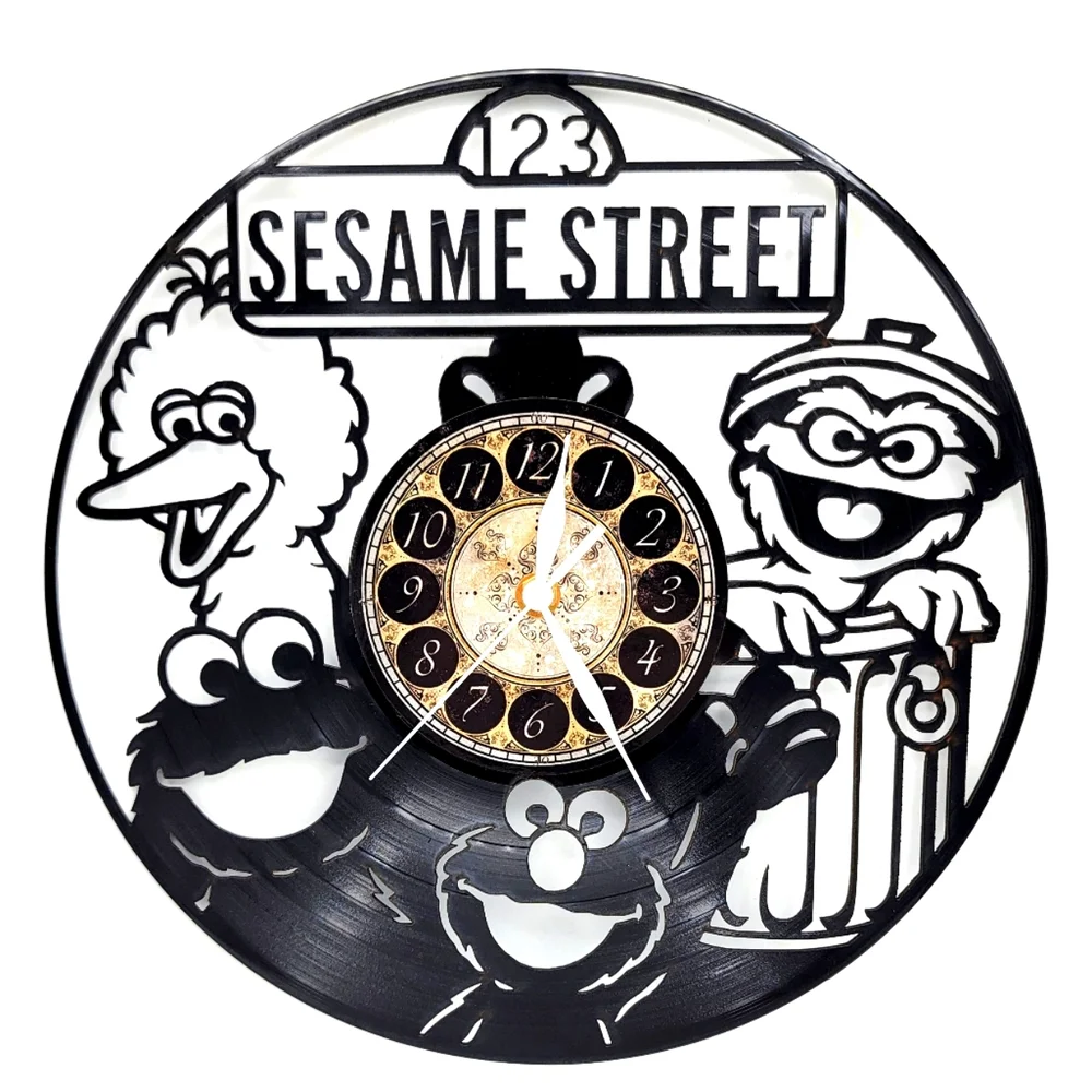 SESAME STREET vinyl record clock | wall art decor gift for baby's , toddler room
